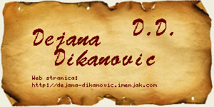 Dejana Dikanović vizit kartica